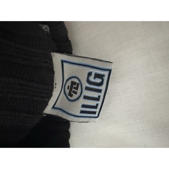 Vintage Illig Sweater Womens Large Black Turtle Neck Wide Cable Knit Thick - Picture 7 of 16